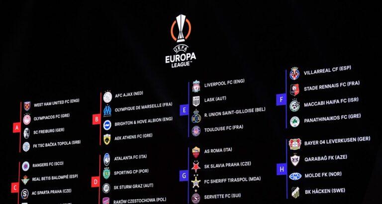 Europa League: Όλο το πρόγραμμα για Ολυμπιακό, Παναθηναϊκό, ΑΕΚ - Ποιοι ξεκινούν εντός έδρας στους ομίλους