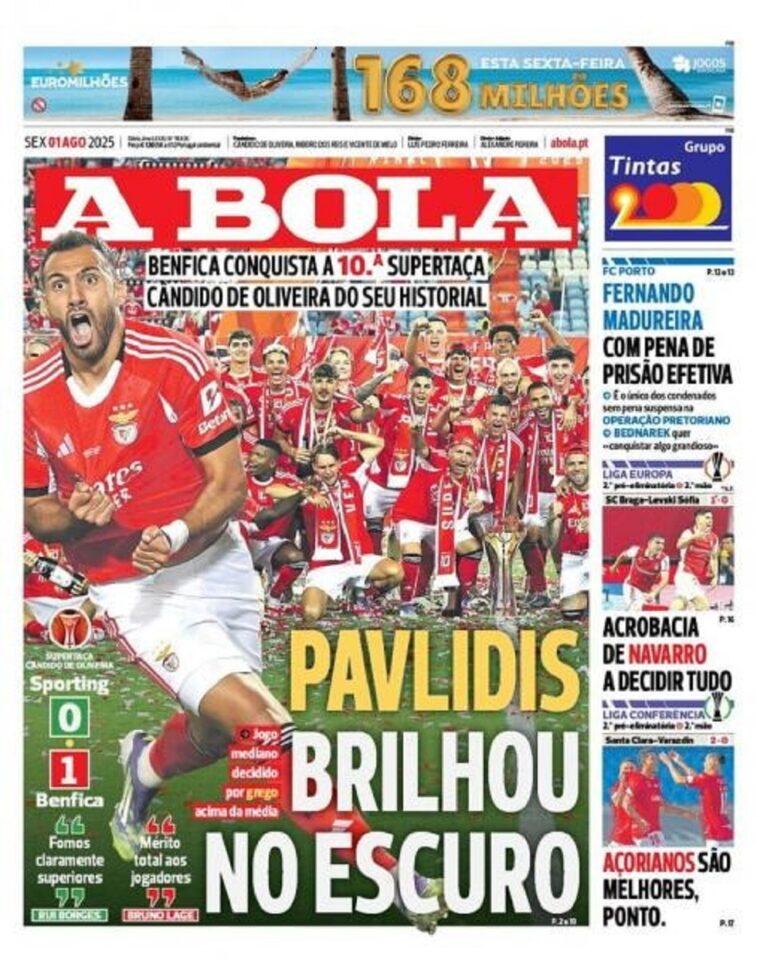 Βαγγέλης Παυλίδης: Η απόλυτη αποθέωση στο πρωτοσέλιδο της A Bola