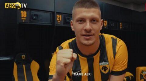 ΑΕΚ: Τα αποθεωτικά πρώτα λόγια του Γιόβιτς - «Αυτή η φανέλα απαιτεί τα πάντα»