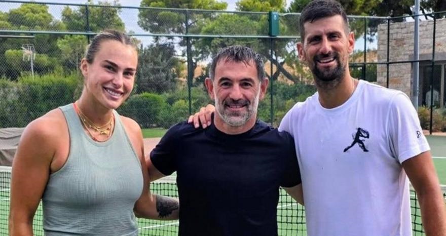 Γιώργος Καραγκούνης: Τένις παρέα με Τζόκοβιτς, Σαμπαλένκα