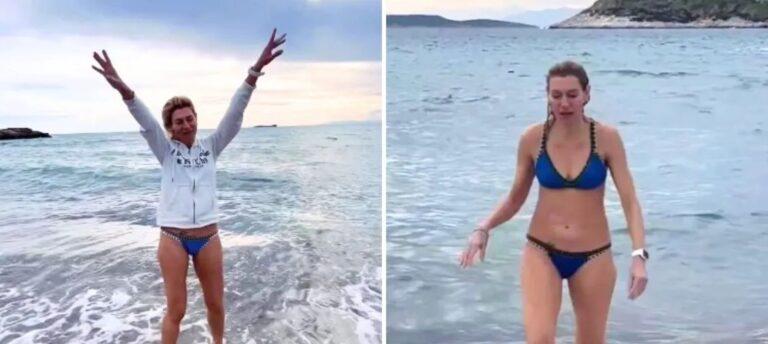 Ζέτα Δούκα: Αποχαιρέτησε το 2025 με βουτιά στη θάλασσα (vid)