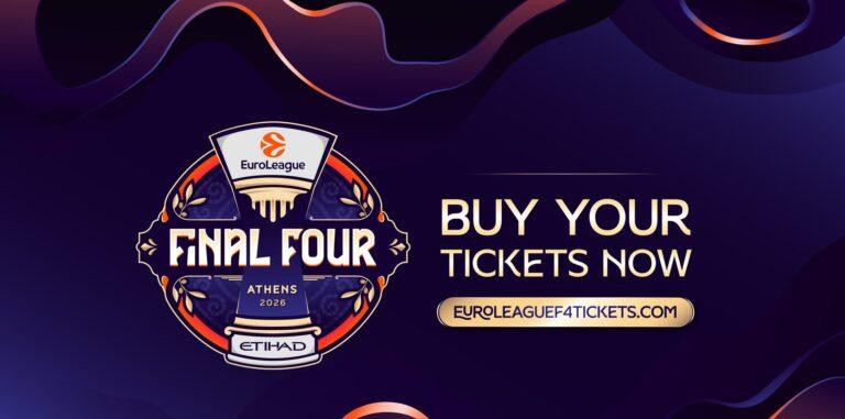 Euroleague: Sold out σε λιγότερο από 5 λεπτά τα εισιτήρια της πρώτης φάσης του Final Four 2026 της Αθήνας